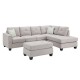 Reversible Sectional Sofa with Ottoman