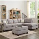 Reversible Sectional Sofa with Ottoman