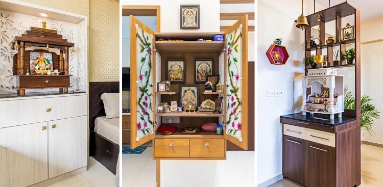 Best Pooja Shelf Ideas & Simple Pooja Almirah Designs