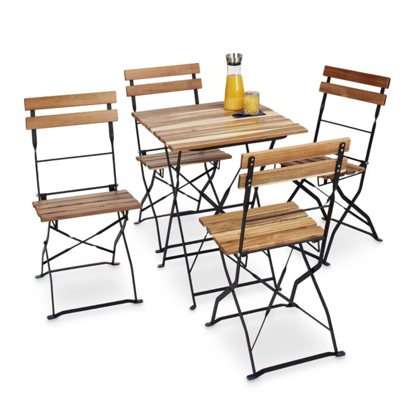 Garden Metal and Wood Folding Chair